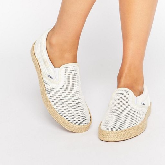 vans slip on espadrille